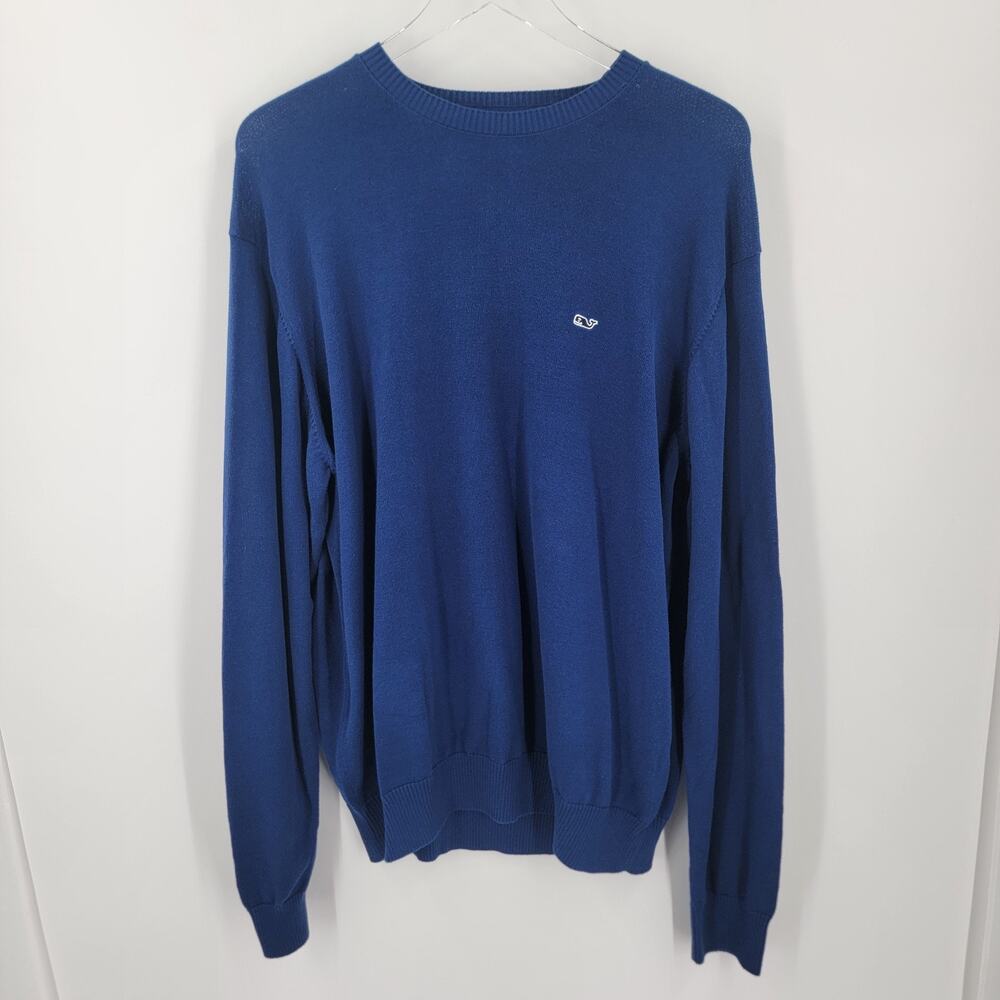 Vineyard Vines By Shep & Ian Sweater Mens Large Blue Lightweight Knit Cotton